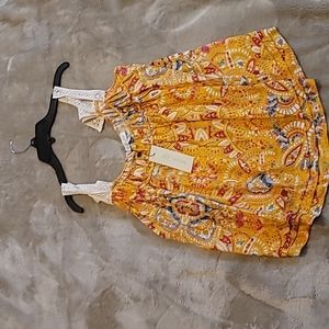 🔴 NWT.  Rachel Zoe tank, size Medium, yellow floral.